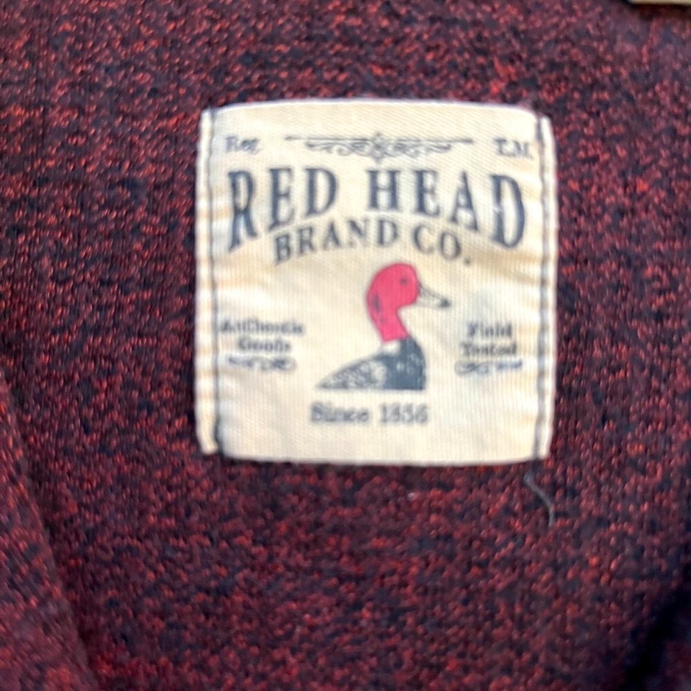 Bass Pro Shop Red-Head Brand - - waffle knit quarter zip sweater - Burgandy- XL - Picture 4 of 5
